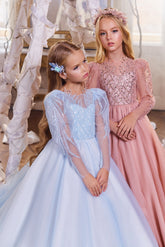Elysian Sky Couture Gown - Elegant Blue Dress by Pentelei Couture